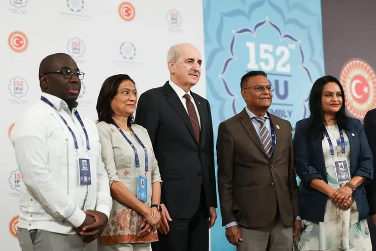 The meeting was held on the sidelines of the 152nd Inter-Parliamentary Union (IPU) Assembly in Istanbul