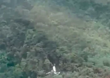 The plane crashed into a mountain side (News Source's photo)