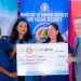 Ministry of Human Services and Social Security Dr Vindhya Persaud, alongside IDB Country Representative Lorena Salazar and Political Counsellor at the High Commission of Canada, Daniel Bood, handing over the grant