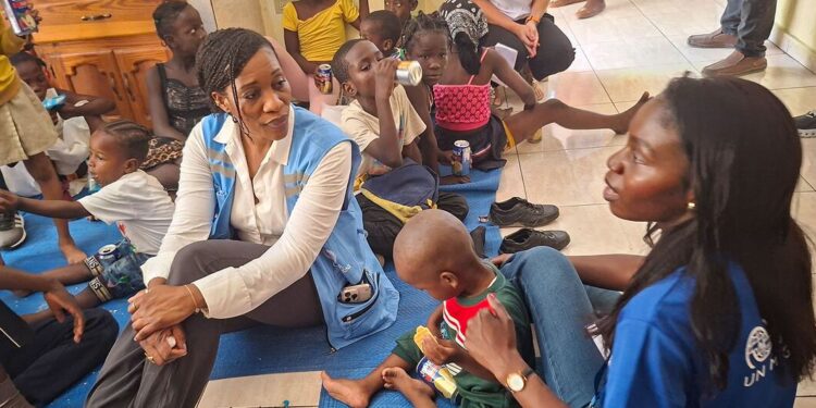 © UNOCHA/Wilbert Georges Edem Wosornu (left), Director of OCHA's Crisis Response Division, on her visit to Haiti in March 2026.