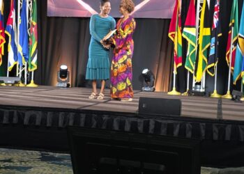 36th Annual CBU Awards- Kellie Magnus, Executive Director, CCF presents one of the awards in Excellence in Media Coverage of Caribbean Arts and Culture