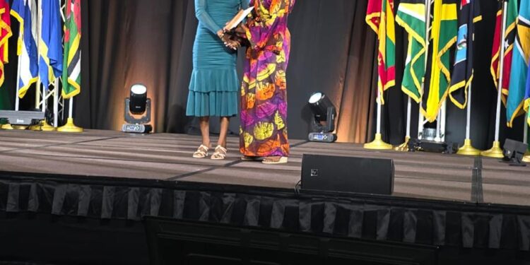 36th Annual CBU Awards- Kellie Magnus, Executive Director, CCF presents one of the awards in Excellence in Media Coverage of Caribbean Arts and Culture