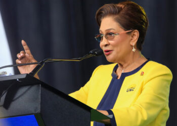 Trinidad and Tobago’s prime minister, Kamla Persad-Bissessar, has been praised for her commitment to reparatory justice. Photograph: Andrea De Silva/EPA