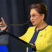Trinidad and Tobago’s prime minister, Kamla Persad-Bissessar, has been praised for her commitment to reparatory justice. Photograph: Andrea De Silva/EPA