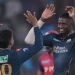 Jason Holder got the big wicket of Shreyas Iyer on his way to a four-wicket haul•Associated Press