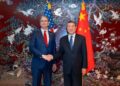 Chinese Vice-Premier He Lifeng, also a member of the Political Bureau of the Communist Party of China Central Committee, shakes hands with US Treasury Secretary Scott Bessent prior to their consultations in South Korea, May 13, 2026. [Photo/Xinhua]