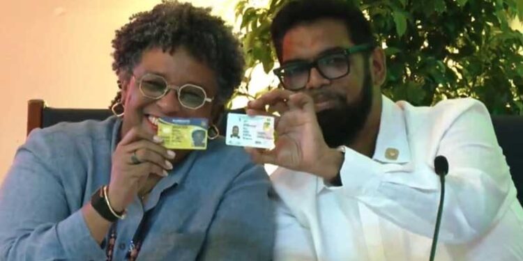 President Dr Mohamed Irfaan Ali, and Barbados Prime Minister Mia Mottley
