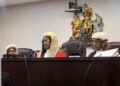 Justice Yonette Cummings-Edwards, Chief Justice of the Turks and Caicos Islands (centre)
