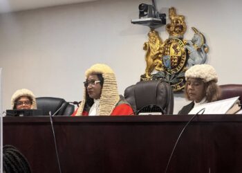 Justice Yonette Cummings-Edwards, Chief Justice of the Turks and Caicos Islands (centre)