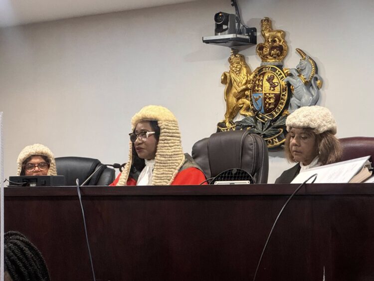 Justice Yonette Cummings-Edwards, Chief Justice of the Turks and Caicos Islands (centre)