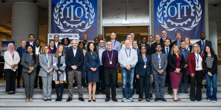 Experts of the 2026 Meeting of experts on a code of practice on occupational safety and health in aquaculture, together with ILO Secretariat