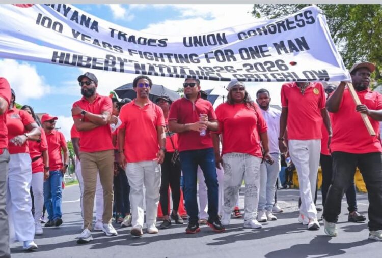 Leaders of the political opposition marched and rally with the Guyana Trades Union Congress- May 1, 2026
