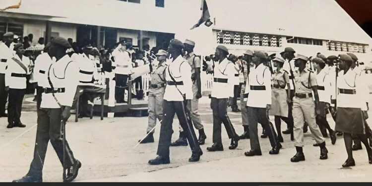 Passing-out Parade December 17th 1976 Camp Ayanganna
