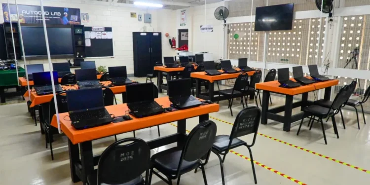 The newly commissioned AutoCAD lab in Bygeval Secondary School