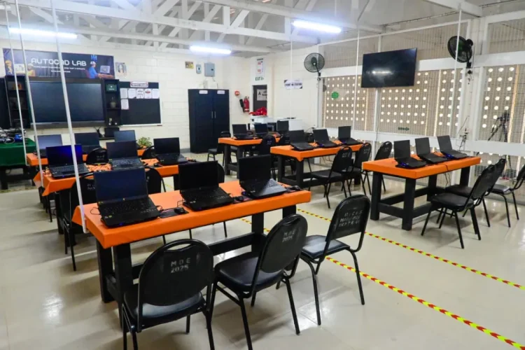 The newly commissioned AutoCAD lab in Bygeval Secondary School