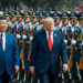 U.S. President Donald Trump reviews the troops with the President of the People’s Republic of China Xi Jinping, in Beijing, China, May 14, 2026, during a trip focused on trade, regional security, and strengthening bilateral ties between the world’s two largest economies. Kenny Holston/Pool via REUTERS