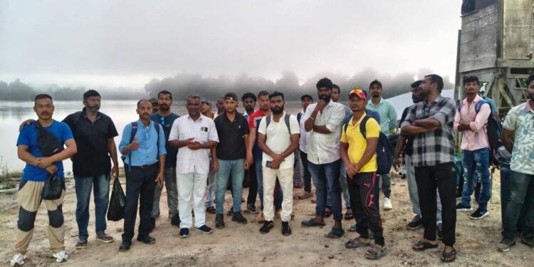 The stranded Indian nationals at Cuyuni Mazaruni
