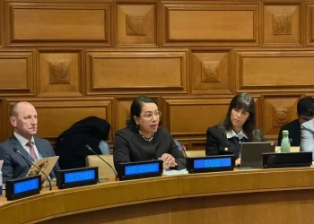 Permanent Representative of Guyana to the United Nations, Ambassador Carolyn Rodrigues-Birkett, addresses an event hosted by Brazil’s COP30 Presidency (DPI photo)