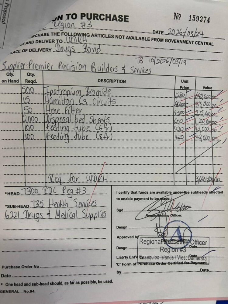 One of many receipts for Region Three (Team Mohamed's photo)