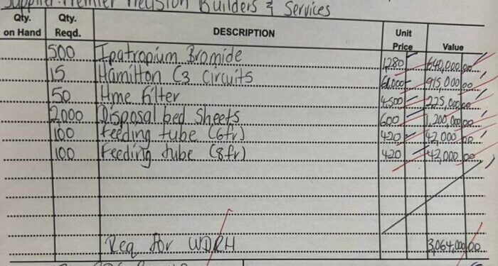One of many receipts for Region Three (Team Mohamed's photo)