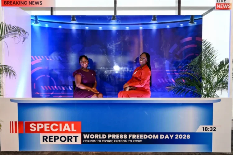 Media representatives at the World Press Freedom Day 2026 luncheon at the Pegasus Hotel