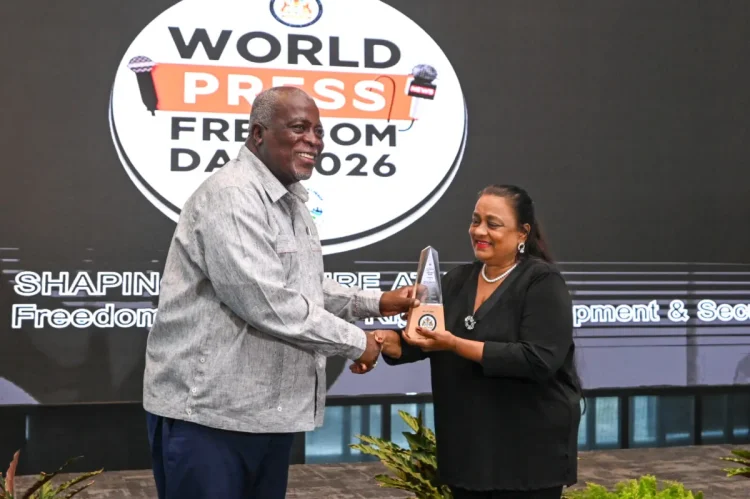 Prime Minister Brigadier (Ret’d) Mark Phillips hands over lifetime achievement award