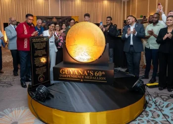 Revealing of the special medallion to commemorate Guyana’s 60th independence anniversary