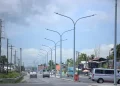 Streetlights along the Mandela roadway (DPI photo)