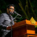 Commander-in-Chief of the Armed Forces, President Mohamed Irfaan Ali, at the Flag Raising ceremony in Fort Island on Monday evening