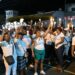 Participants lift their candles during the People’s National Movement’s (PNM) Candlelight Vigil in Defence of Democracy and Freedom in San Juan on Wednesday evening. —Photo: ISHMAEL SALANDY