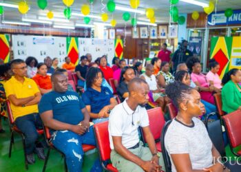 A section of the audience at the launch of the University of Guyana’s 60th Independence Anniversary Exhibition