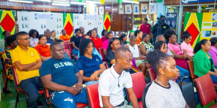 A section of the audience at the launch of the University of Guyana’s 60th Independence Anniversary Exhibition