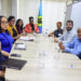 CARICOM Secretariat: Beverly Harry-Emmanuel — Advisor, Social Development, and Officer-in-Charge, Human and Social Development Directorate (far left); Dr Wendy Telgt Emanuelson — Director, PANCAP Coordinating Unit (third from left), Tamara Bobb — Programme Manager, Health Sector Development (fourth from left) and Dr Shanti Singh-Anthony — Knowledge Coordinator, PANCAP Coordinating Unit (second from left) and Timothy Austin—Communications Officer (fifth from left). PAHO/WHO Regional Validation Committee (RVC): Sandra Jones — Advisor, HIV/STI, TB and Viral Hepatitis (far right), Dr Leandro Sereno Soares — Advisor, Viral Hepatitis Prevention and Control (second from right), Jodie Dionne — Chair, Regional Validation Committee (fourth from right) and Dr Shabbir Argaw — Member, Regional Validation Committee (third from right)