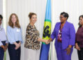 CARICOM Secretariat Representatives: Ms. Helen Royer, Director of Human Development (second from right), Dr. Shanti Singh-Anthony, Chair of the Guyana Human Organ and Tissue Transplant Agency (HOATTA) (far right), Dr Serena Bender-Pelswijk, Deputy Programme Manager, Health Sector Development (far left), “Building a Sustainable Organ Donation and Transplantation Program in Guyana” Project Team: Dr Chloe Balleste, Medical Director of the Donation and Transplantation Institute (DTI) and Project Director (third from right) and Ms. Ola Rudak, Project Manager, DTI Foundation (fourth from right)