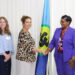 CARICOM Secretariat Representatives: Ms. Helen Royer, Director of Human Development (second from right), Dr. Shanti Singh-Anthony, Chair of the Guyana Human Organ and Tissue Transplant Agency (HOATTA) (far right), Dr Serena Bender-Pelswijk, Deputy Programme Manager, Health Sector Development (far left), “Building a Sustainable Organ Donation and Transplantation Program in Guyana” Project Team: Dr Chloe Balleste, Medical Director of the Donation and Transplantation Institute (DTI) and Project Director (third from right) and Ms. Ola Rudak, Project Manager, DTI Foundation (fourth from right)