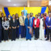 CARICOM Secretary-General, Dr Carla Barnett (centre), flanked by the honourary diplomats, officials of the CARICOM Secretariat, High Commissioner of Belize to Guyana, and Director General of Imperial House, Guyana.