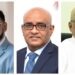 L-R President Irfaan Ali, Vice President Bharrat Jagdeo, columinst GHK Lall