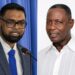 L-R President Irfaan Ali, GTUC General Secretary Lincoln Lewis