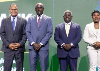From left: Honourable Michael B. Halkitis, Minister of Finance, The Bahamas, Mr. Okechukwu Ihejirika, Ag. Regional Chief Operating Officer, Afreximbank Caribbean Office, Honourable Philip Davis, Prime Minister of The Bahamas and Honourable Ginger M. Moxey, Minister of Grand Bahama