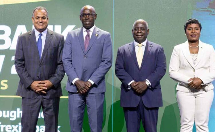 From left: Honourable Michael B. Halkitis, Minister of Finance, The Bahamas, Mr. Okechukwu Ihejirika, Ag. Regional Chief Operating Officer, Afreximbank Caribbean Office, Honourable Philip Davis, Prime Minister of The Bahamas and Honourable Ginger M. Moxey, Minister of Grand Bahama