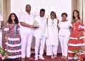 Waynewright Orderson (third from left) receives the Global Piton Award from Christopher Gustave Marketing Manager Caribbean, Sports & Events at Saint Lucia Tourism Authority (second from left) while other officials of the Saint Lucia Tourism Authority look on