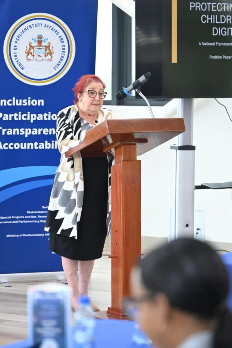 Minister of Parliamentary Affairs and Governance, Gail Teixeira