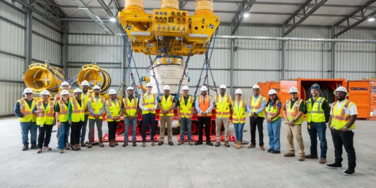 Teams from the Ministry of Natural Resources, the Vreed-en-Hoop Shore Base and Exxon Mobil Guyana