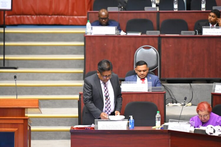 Senior Minister in the Office of the President with Responsibility for Finance, Dr. Ashni Singh,