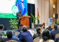 President Dr Mohamed Irfaan Ali addressing the accountants at the 43rd Annual Conference of the Inter-American Accounting Association (ICAC)