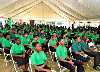 Guyana Youth Corps at the launch, which was hosted at its site at the Kuru-Kuru Training Centre, Soesdyke-Linden Highway, Demerara-Mahaica Region's Four (Office of the President face book)