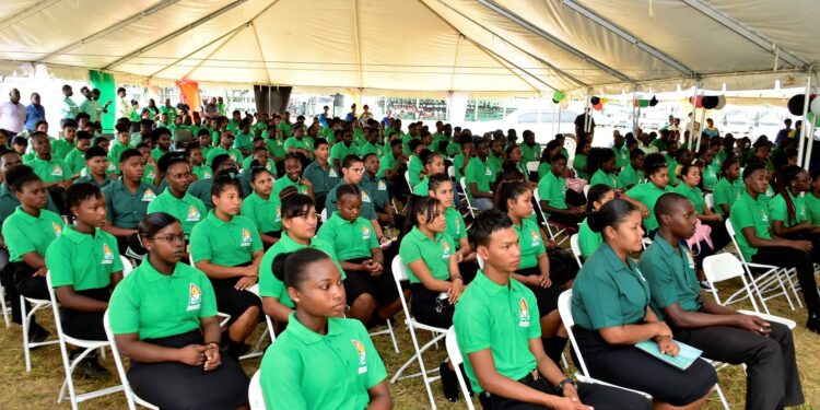 Guyana Youth Corps at the launch, which was hosted at its site at the Kuru-Kuru Training Centre, Soesdyke-Linden Highway, Demerara-Mahaica Region's Four (Office of the President face book)
