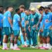 Brazil coach Carlo Ancelotti and team members during a training session at the Columbia Park Training Facility in New Jersey, US, on Friday. Photograph: Caean Couto/Reuters