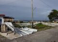 Scene from the storm on the Essequibo Coast