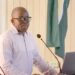 Engineer Patrice Jacobs on Monday presenting his automated koker proposal to the Mayor and City Council of Georgetown (Guyana Chronicle photo)
